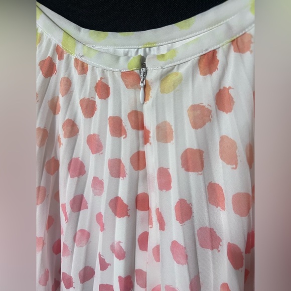 Rachel Parcell Anthropologie Woman’s Colorful Large Polka Dot Skirt SM Chiffon - Picture 3 of 6